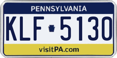 PA license plate KLF5130