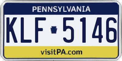 PA license plate KLF5146