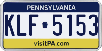PA license plate KLF5153