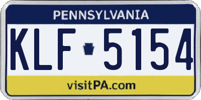 PA license plate KLF5154