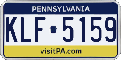 PA license plate KLF5159