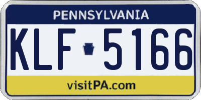 PA license plate KLF5166