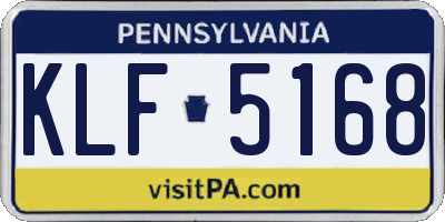 PA license plate KLF5168