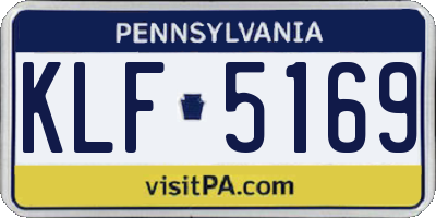PA license plate KLF5169