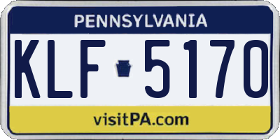 PA license plate KLF5170