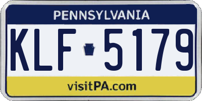 PA license plate KLF5179