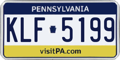 PA license plate KLF5199