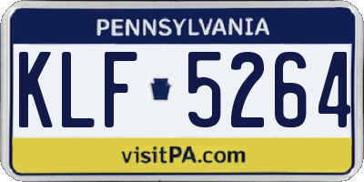 PA license plate KLF5264