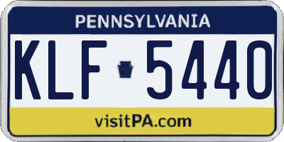 PA license plate KLF5440