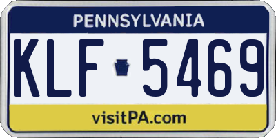 PA license plate KLF5469