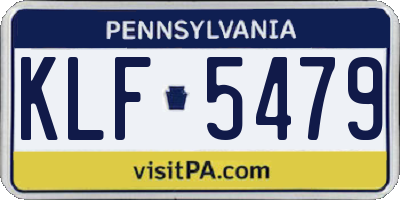 PA license plate KLF5479