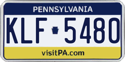 PA license plate KLF5480