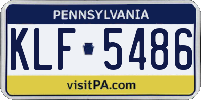 PA license plate KLF5486