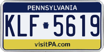 PA license plate KLF5619