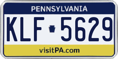 PA license plate KLF5629