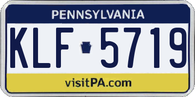 PA license plate KLF5719