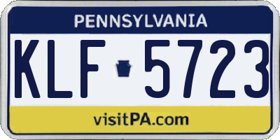 PA license plate KLF5723