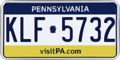 PA license plate KLF5732