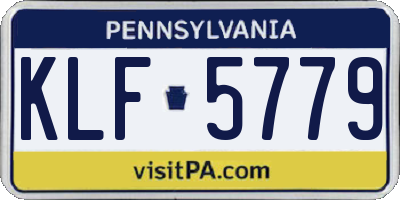 PA license plate KLF5779