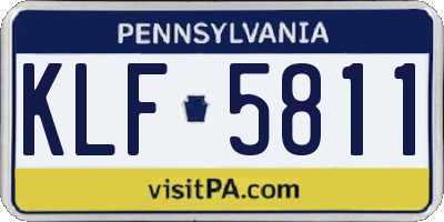 PA license plate KLF5811