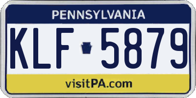 PA license plate KLF5879