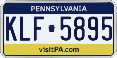 PA license plate KLF5895