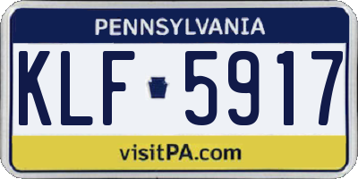 PA license plate KLF5917