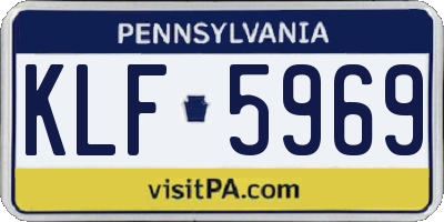 PA license plate KLF5969