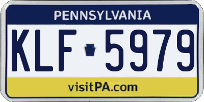 PA license plate KLF5979