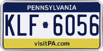 PA license plate KLF6056