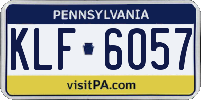 PA license plate KLF6057