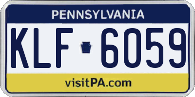PA license plate KLF6059