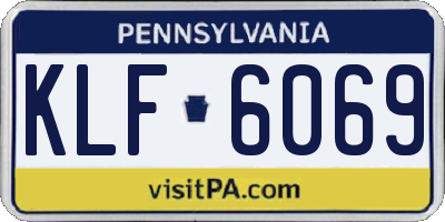 PA license plate KLF6069