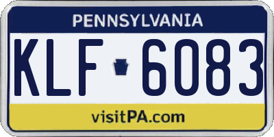 PA license plate KLF6083