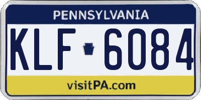 PA license plate KLF6084