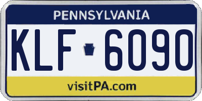 PA license plate KLF6090