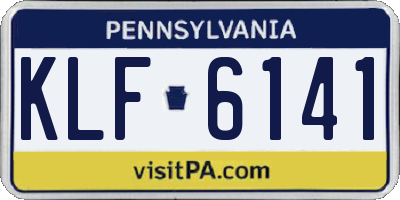 PA license plate KLF6141