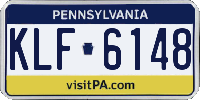 PA license plate KLF6148