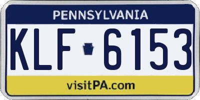 PA license plate KLF6153