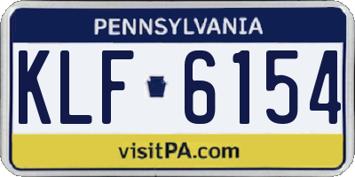 PA license plate KLF6154