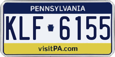 PA license plate KLF6155