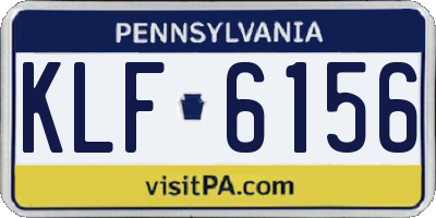 PA license plate KLF6156