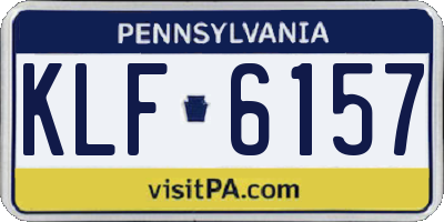 PA license plate KLF6157