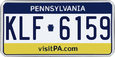 PA license plate KLF6159
