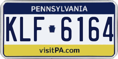 PA license plate KLF6164