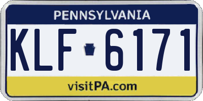 PA license plate KLF6171