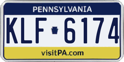 PA license plate KLF6174