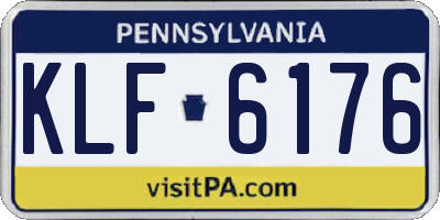 PA license plate KLF6176