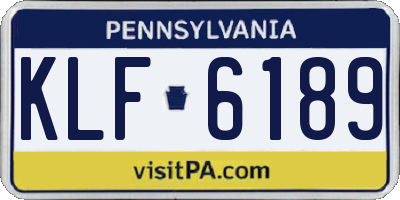 PA license plate KLF6189