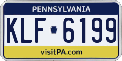 PA license plate KLF6199